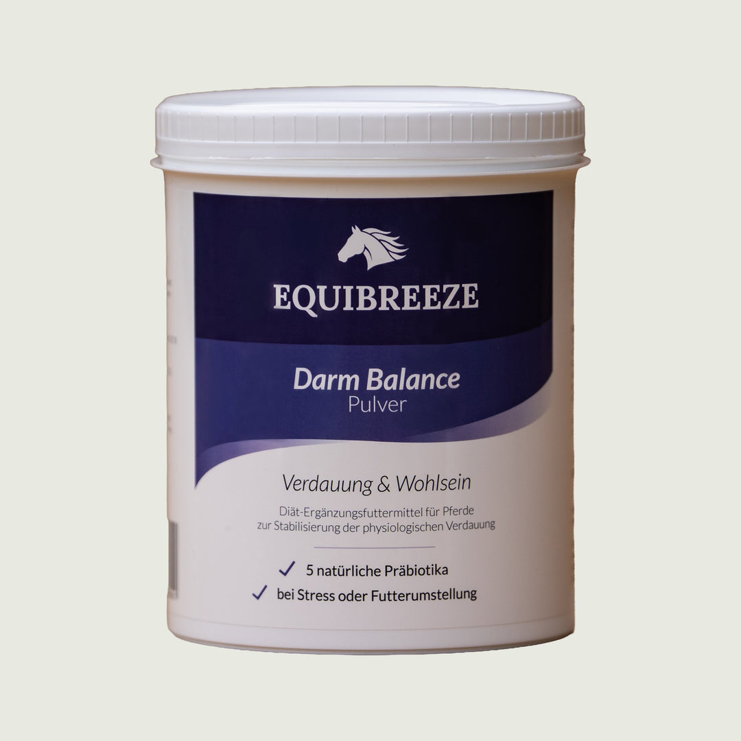 Equibreeze Darm Balance Pulver 650 g, Diät-Ergänzungsfuttermittel für Pferde mit Probiotikum und Präbiotika, Vorderseite