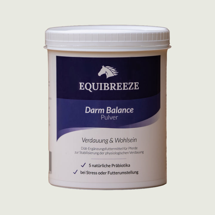 Equibreeze Darm Balance Pulver 650 g, Diät-Ergänzungsfuttermittel für Pferde mit Probiotikum und Präbiotika, Vorderseite