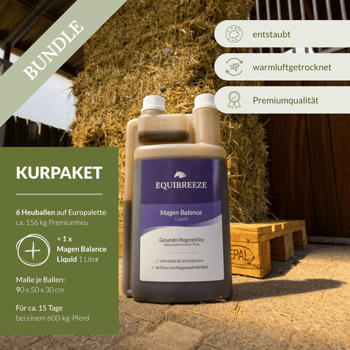 Equibreeze Kurpaket Heu + 1 x Magen Balance Liquid GRATIS
