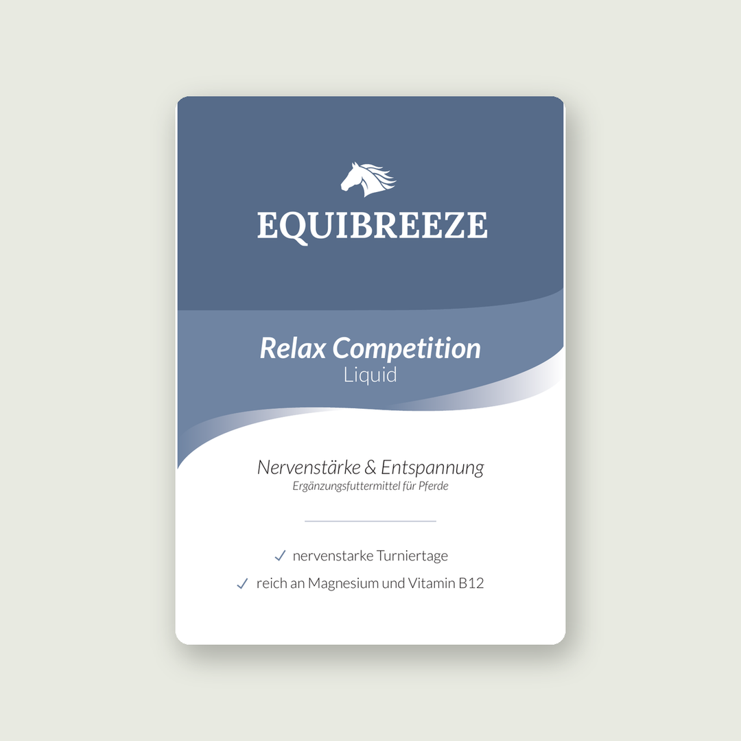Equibreeze Relax Competition Liquid 1000 ml Flasche, Magnesium-Liquid für Turnierpferde, Produktansicht
